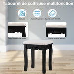 Coiffeuse Noire Miroir LED