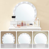 Coiffeuse Miroir Rond LED