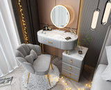 Makeup Vanity Desk With Chair And Lighted Mirror Dressing Table With 3 Drawers Makeup Vanity Cabinet For Bedroom Furniture