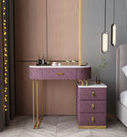 Makeup Vanity Desk With Chair And Lighted Mirror Dressing Table With 3 Drawers Makeup Vanity Cabinet For Bedroom Furniture