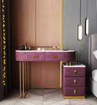 Makeup Vanity Desk With Chair And Lighted Mirror Dressing Table With 3 Drawers Makeup Vanity Cabinet For Bedroom Furniture