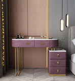 Makeup Vanity Desk With Chair And Lighted Mirror Dressing Table With 3 Drawers Makeup Vanity Cabinet For Bedroom Furniture