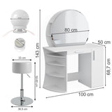 Coiffeuse Miroir Rond