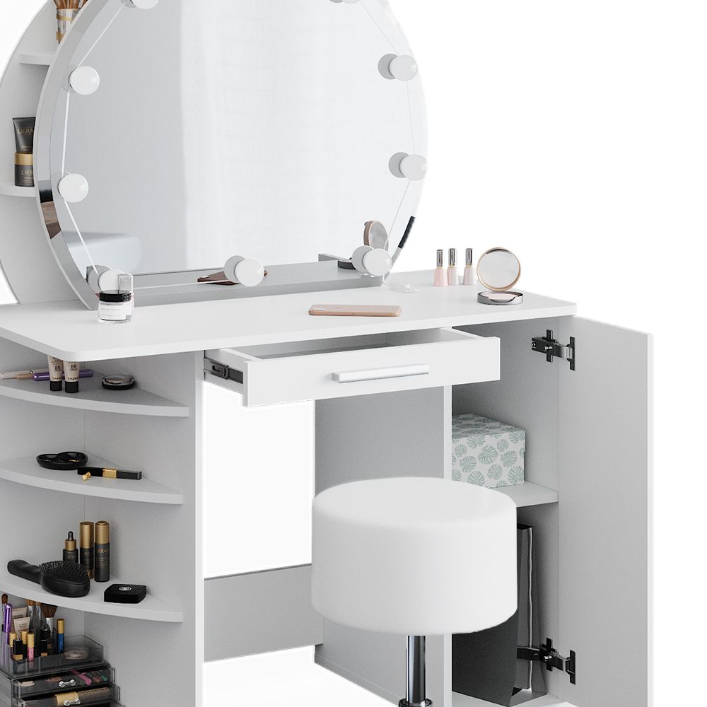 Coiffeuse Miroir Rond, Miroir Infinity