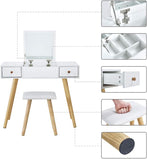 Coiffeuse Miroir Rabattable